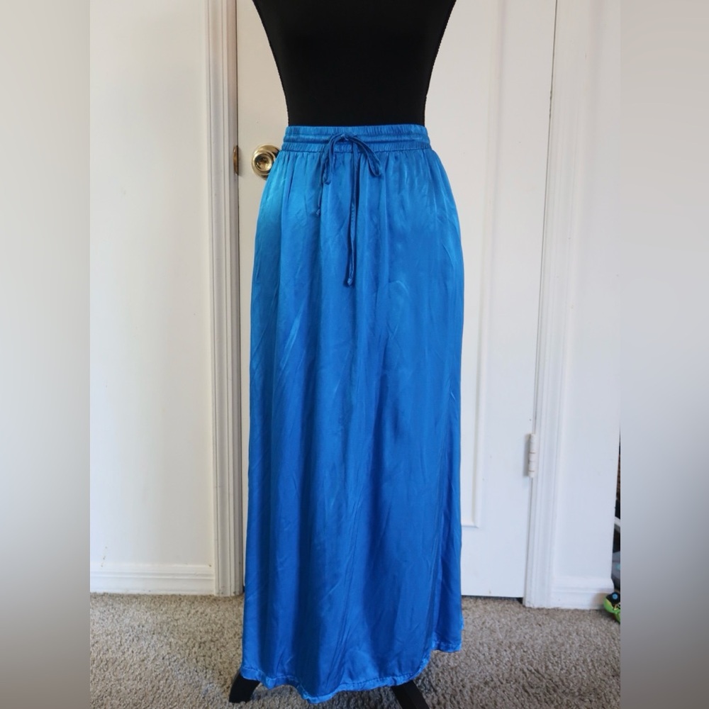 Worthington Silk Royal Blue Skirt